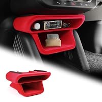 KUNGKIC Pour MINl Cooper J01 J05 EV E SE 2024-UP Auto Co-Pilot Boîte à Gants Autocollant Intérieur Fibre de Carbone Autocollant Accessoire Décoratif Cadeau (Rouge