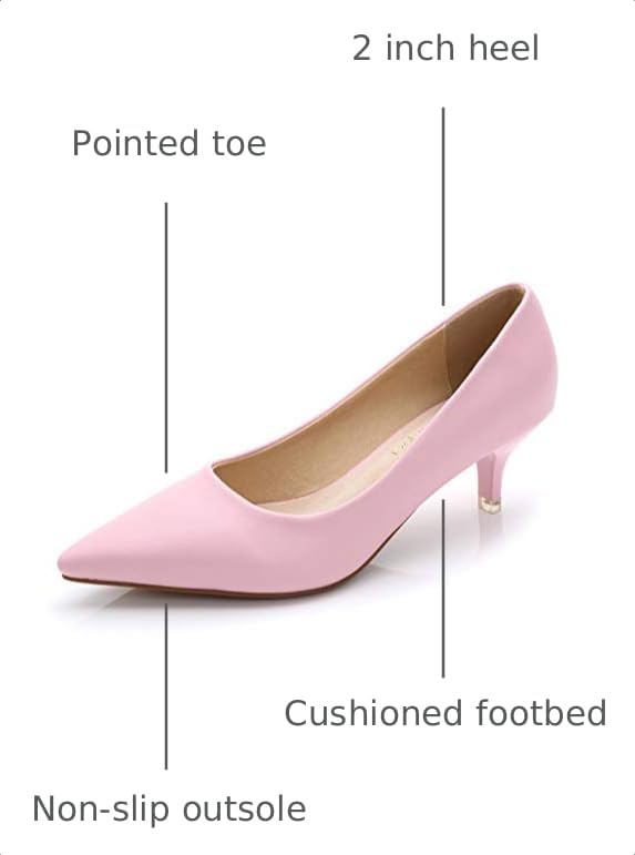 Stunner Women Classic Pointed Toe Low Heel Dress Pumps Shoes Pink 41(8.5) by Stunner - Used condition - Image 3