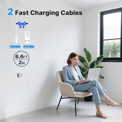 Image of 200W USB C Charger Block, Adapter for iPhone 17 /16 /15 Pro Max Charger Fast Charging, Foldable 4-Port GaN5 Fast Charging Block, Dual 65W Laptop Super Fast Charger Type C for MacBook Pro /Air iPad