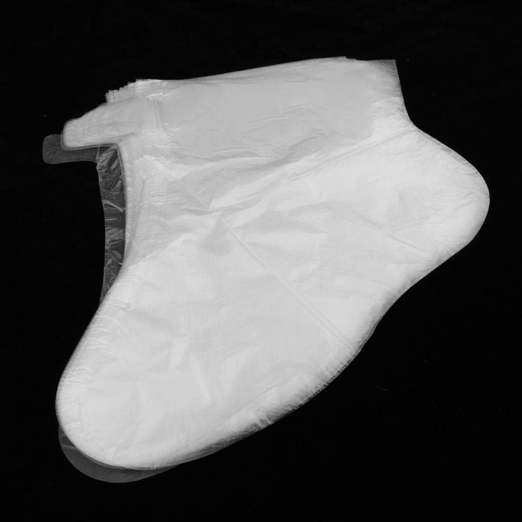 200-Pack White Disposable Foot Liners, Paraffin Wax Spa Liners with Stickers for Home or Salon Treatments, Soothes Arthritis Pain