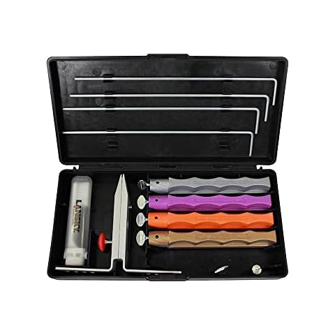 Lansky 4-Stone Deluxe Diamond System | Precision Knife Sharpening Kit Cover