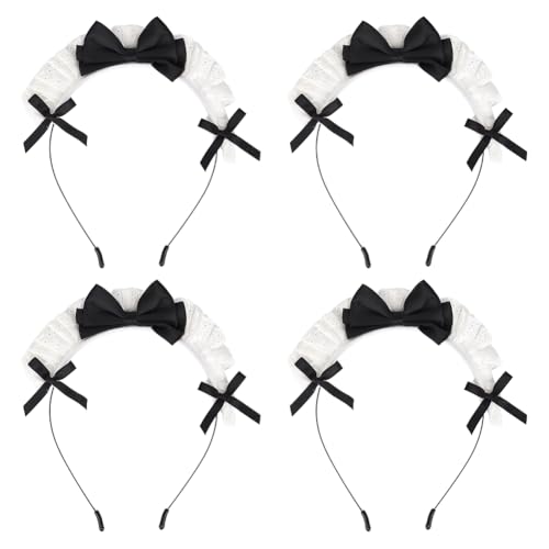 Bandeau Lolita en dentelle noir pour retenir les cheveux avec style et confort