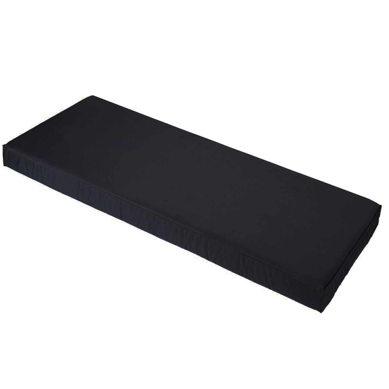 Brillars Outdoor Garden Bench Cushion 2 Seater for Patio Furniture, Water Resistant Heavy Duty Soft Replacement Cushions Seat Pad Sofa Pillow (Black, 106x45x5cm / 42x18x2)