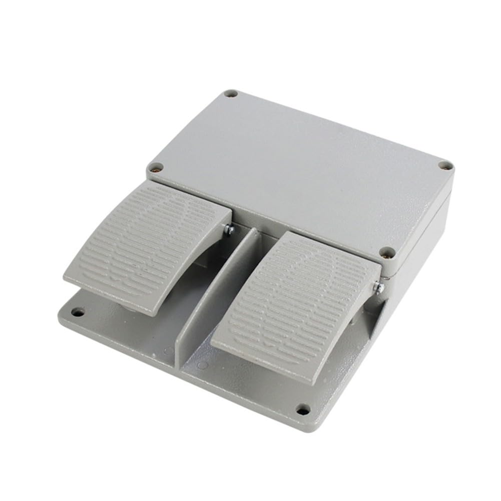 Interrupteur à pédale YDT1-16 robuste en alliage d'aluminium gris