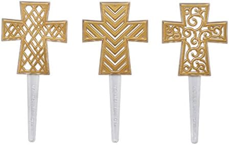 Oasis Supply, Juego de pastel religioso, Pascua, comuniones, confirmaciones, bautizos, 24 selecciones de cupcakes cruzados