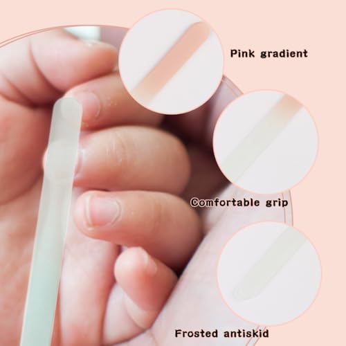 GNALIA 4 Limas De Uñas Para Bebé, Cristal, Colores Azul Y Rosa, Tamaño 9X1X0.3 Cm, Cuidado De Uñas Para Bebés Y Niños Pequeño - imagen 3