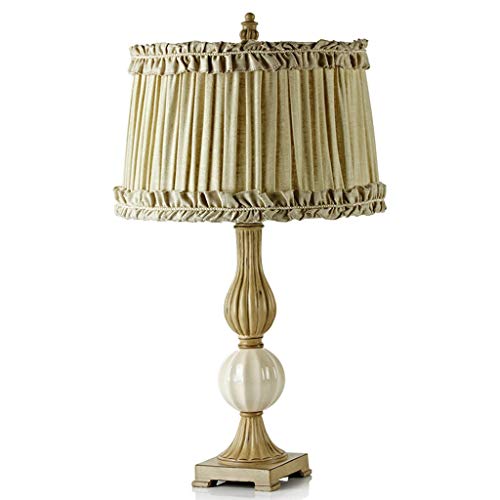 Lampe Bureau, Lampe Table American Village Lampe Bureau pour Le Salon Chambre Lampes Chevet Kaki 70cm × 36cm Bouton Interrupteur