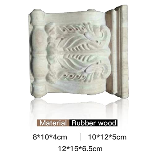 Madera de Caucho Tallada Elementos de Ebanistería de Roble para Muebles 3