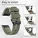 aceyoon 22mm Band Compatible with Garmin Fenix7/7 Pro/6/6 Pro/5/5 Plus, Quickfit Silicone Sport Bands for Garmin Instinct/Forerunner 935 945/Approach S60 S62/Descent G1(Black/Army Green)