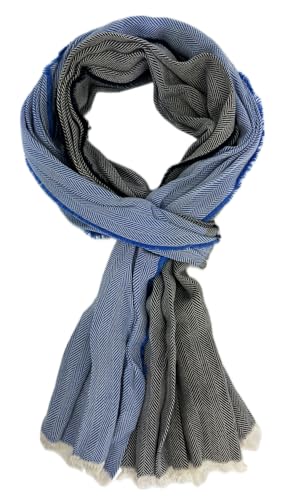 Écharpe coton bleu nuit anti-irritation douce pour peaux sensibles homme femme