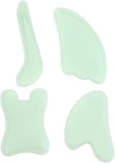 PLAFOPE 4 Pçs Placa De Raspagem Massageador De Olhos Rolo De Massagem Rolo De Jade Para Raspagem De Olhos Ferramenta De Massagem Rolo Para Raspagem De Facial Aventurina Jade