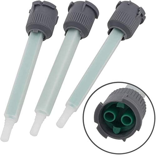 feedal Epoxy Mixing Nozzle Tip, Resin Mixer Adhesive Gun Nozzles for Mix, Gun Applicatior for 50ml AB Glue Cartridge Glue Gun 20 pcs (1:1 Applicator Ratios)