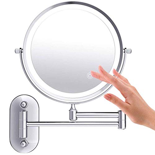 Miroir maquillage LED mural 5X rechargeable et extensible de 20cm - 2