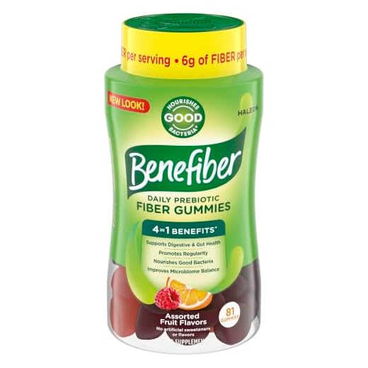 Benefiber Prebiotic Fiber Supplement Gummies for Digestive Health, Assorted Fruit Flavor - 81 Count