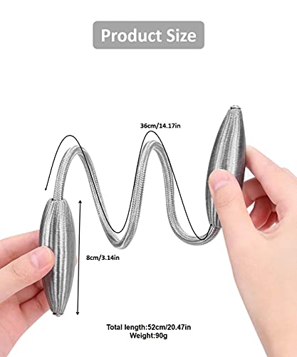 Tang Yuan 2PCS Cravate de Rideau, Noeud Créatif, Boucle, Convient aux Rideaux de Porte, Décoration de la Maison Bricolage - Gris 52cm – vue 6