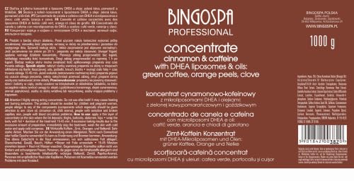 Bingospa Antycellulitowy Koncentrat Wyszczuplający Cynamon I Kofeina 100% Z Liposomami I Olejkami: Zielona Kawa, Skórka Pomarańcza I Goździki Do Ujędrniania I Modelowania - 1000 Ml