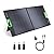 GRECELL 100W Portable Solar Panel for Power Station Generator, 20V Foldable Solar Cell Solar Charger with High-Efficiency Battery Charger for Outdoor Camping Van RV Trip