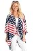 TheFlagShirt Kimono Cape-American Flag with Dark Piping (USAFLAG)