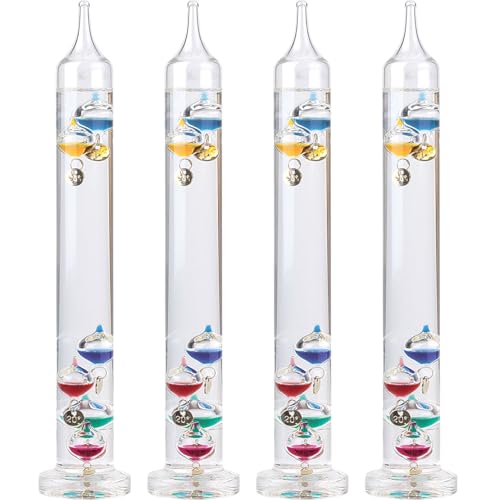 PEARL Deko Thermometer: 4er-Set Dekoratives Retro Galileo-Thermometer Classic, 2
