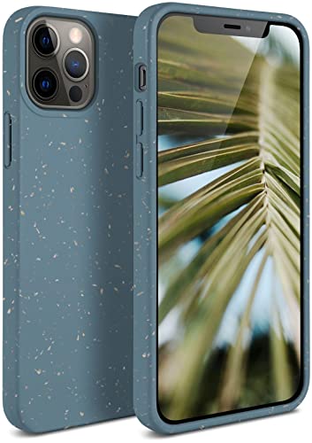 Étui compatible iPhone 12 Pro Max coque écologique végétale végane couleur Petrol