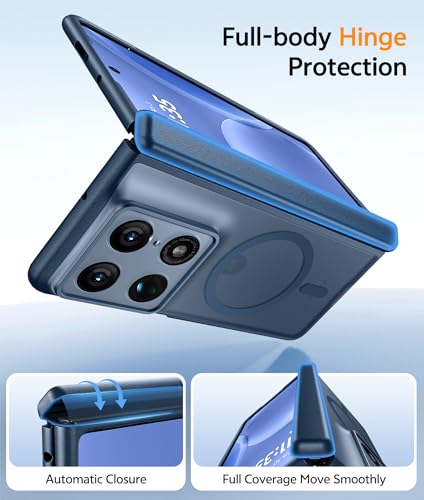 Image of FNTCASE for Motorola Razr Fold Case: [Hinge Protection] Translucent Matte Cases [Compatible with Magsafe] Military Grade Shockproof Protective Phone Cover
