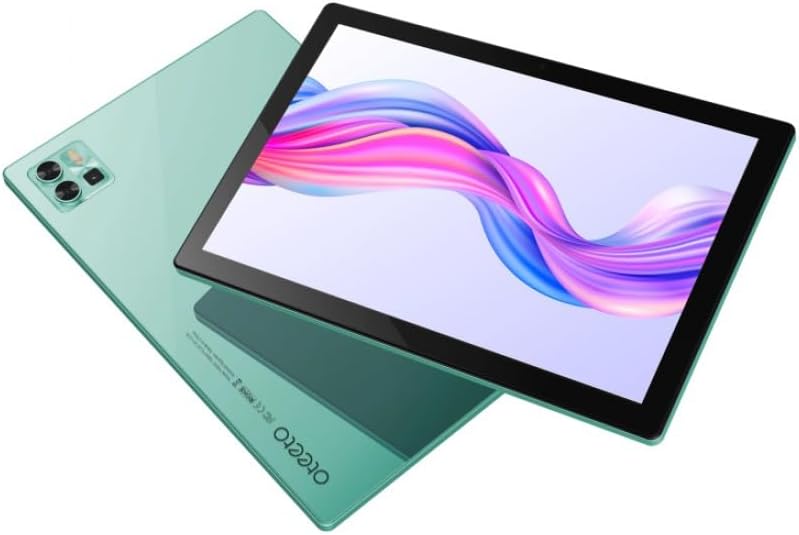 Oteeto Tab 12 Pro 5G Android Tablet, 10.1 Inch Display, 8GB RAM, 512GB ROM, 6000 mAh Battery, Wireless Keyboard (Green)