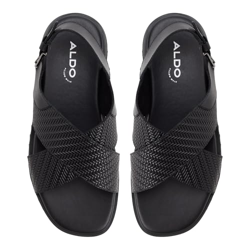 Image of Aldo SILVOA Men Black Back Strap Sandals