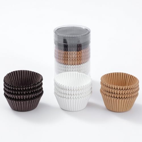 Generic 3 colors Standard Natural Cupcake Liners, No Smell, Food Grade & Grease-Proof Baking Cups Paper (300), 1, White