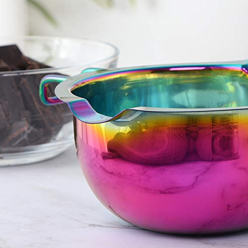 Buyer Star Stainless Steel Melting Pot, 400Ml Boiler Pot For Melting Chocolate, Butter, Cheese, Caramel And Soap Making (Rainbow No.0) #TOP2