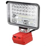 Kompakte 48 Stück LED schnurlose Arbeitsleuchte kompatibel mit DEVON 20V Akku Optimale Beleuchtung für verschiedene Arbeitsszenarien (B)