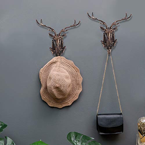 Atyhao Wall Hanging Hook, Resin Animal Shape Bathroom Towel Hanging Hook Coat Hat Keys Hanger Coat Hanger for Wall(Antique Gold) - Image 4