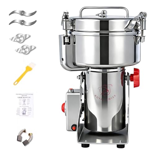 Royal Swiss   Molino eléctrico para granos (capacidad comercial, 1000 g)