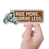 Ride More Drive Less Adventure Motorcycle Sticker - ADV Off Road Riding Bumper Sticker, Waterproof Vinyl Decal for Moto Panniers