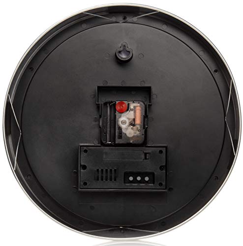 Cirbic Wall Clock With Digital Date, Day Of Week And Temperature Meter, Round 12" Silent, Non-Ticking #TOP3