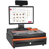 TEHONGMAI 14.1Inch displayTouch Screen pos Terminal L'écran secondaire est Une Caisse enregistreuse d'invités de 14.1 Pouces intégrée au tiroir-Caisse Printe