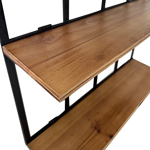 Dwellington Wood And Metal Arch Wall Shelf, Decorative Foldable Wall Mounted Floating Shelves For Living Room, Bathroom, Kitchen #TOP2