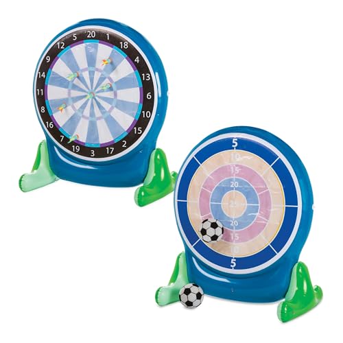 Hearthsong Jumbo 57-Inch Inflatable 2-in-1 Darts and Soccer Set with Double-Sided Scoreboard, Two Soccer Balls, Six Darts, Outdoor Play, Ages 5 and Up by HearthSong - Used condition - Image 2