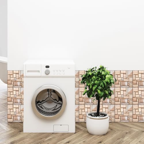Papier peint 3D lavable et autocollant aspect brique pour rénovation rapide - 7