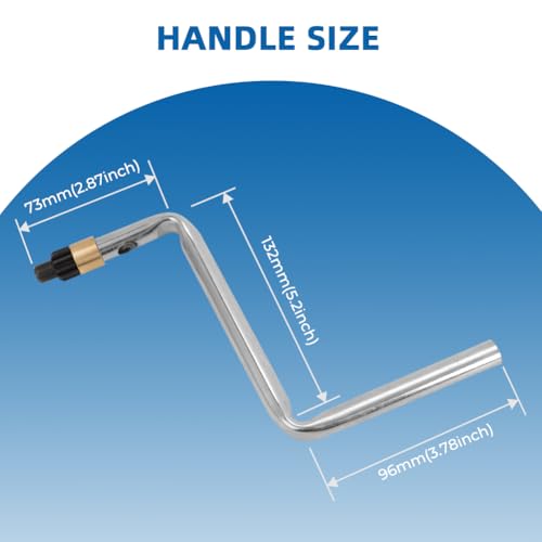 AUTOVIC Camper Crank Handle for Slide in Truck Campers with W/10 Tooth Gear On The End Iron Pop Up Camper Crank Handle