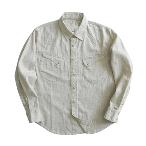 Chemise en lin homme anti-transpiration Dvbfufv à manches longues pour rester frais en été