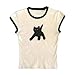 Y2k Graphic Baby Tee Women Grunge Emo Clothes Cute Aesthetic Crop Tops Alt Shirts Black and White
