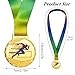 TROMEDENWS 1/6/12 Pcs Gold Silver Bronze Relay Race Walking Hurdles Running Medals with Neck Ribbons for Awards,2.75 Inches,1st 2nd 3rd Award Medals for Sports, Competitions, Games (1, Golden-Runner)