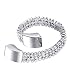 For Fitbit Alta HR and Alta Bands, bayite Replacement Metal Bands Silver with Full Rhinestones