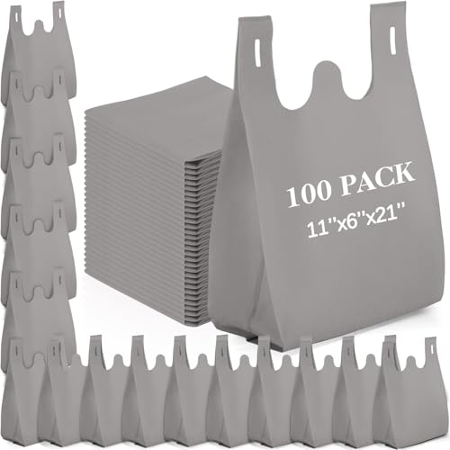 Windyun Dark Grey Reusable T-shirt Bags