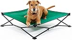 Coolaroo On The Go Elevated Pet Bed, Large, Emerald Green