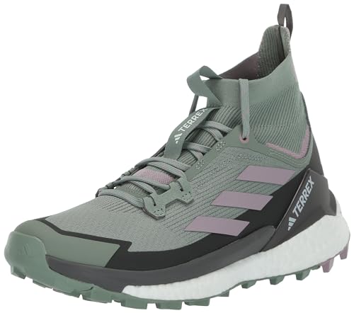 adidas Women's Terrex Free Hiker 2.0 Sneaker, Silver Green/Preloved Fig/Crystal Jade, 9
