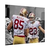 Ikonic Fotohaus George Kittle Christian McCaffrey Signed Photo Autograph Print Wall Art Home Decor