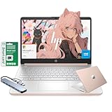 HP Laptop 14' HD, Intel Celeron N4500, 1-Year Office 365, 8GB RAM, 128GB Storage(64GB eMMC+64GB SD Card+8-in-1 HUB), Windows 11S, Light & Slim, 4K Graphics, Pale Rose Gold
