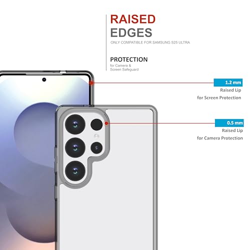 Image of Case for Samsung Galaxy S25 Ultra, [Anti-Yellowing Technology] [Military Grade Drop Protection] Shockproof Case Slim Hybrid Phone Case for Samsung Galaxy S25 Ultra 5G - Crystal Steel Grey