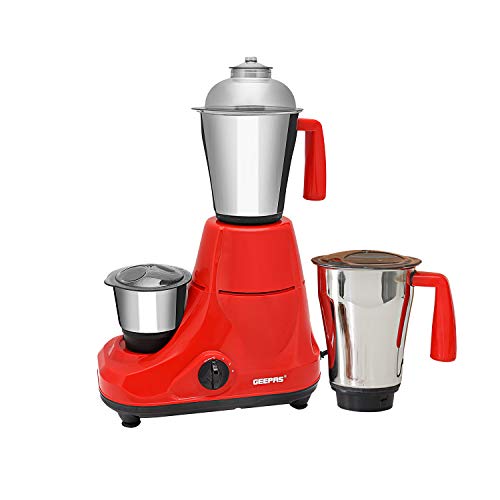 GEEPAS 750W 3-in-1 Mixer Grinder | Stainless Steel...